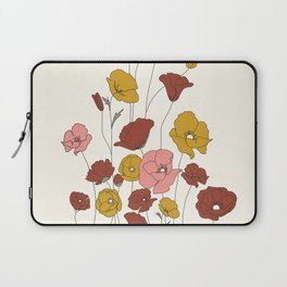 Colorful Poppy Flowers Laptop Sleeve