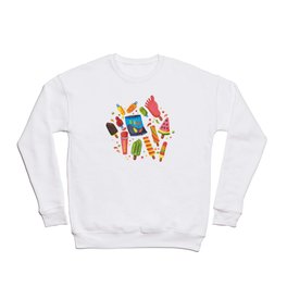 Ice-Cream Pattern Crewneck Sweatshirt