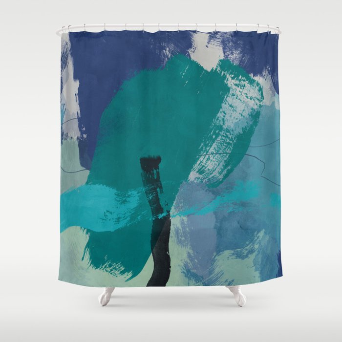 sea ocean abstract art 2021 2 Shower Curtain