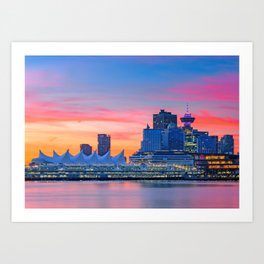 Vancouver at Sunrise Art Print