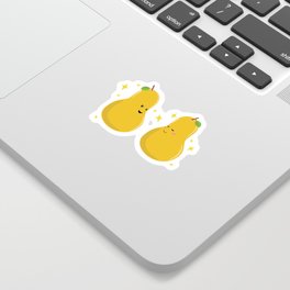 Golden pair - pearfect pearing Sticker