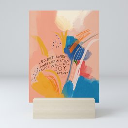 Find Joy. The Abstract Colorful Florals Mini Art Print | Curated, Digital, Originaquote, Watercolor, Floral, Pop Art, Street Art, Flowers, Mhn, Minimalism 