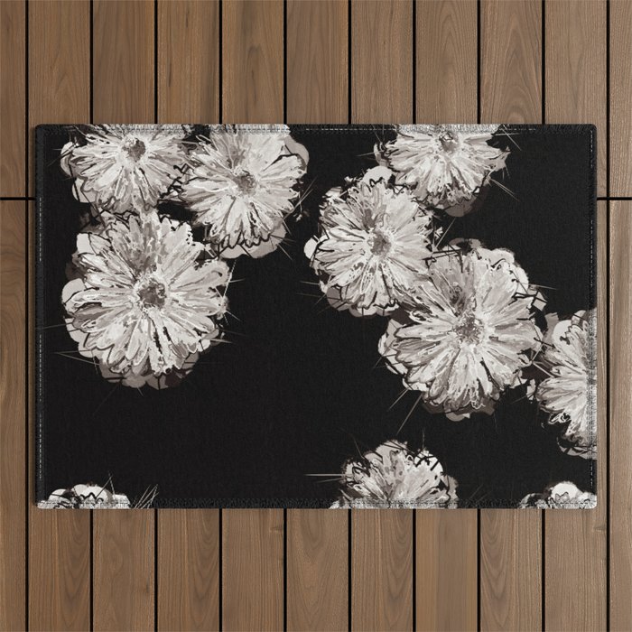 illuminati daisies neutral Outdoor Rug