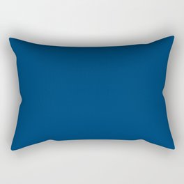Yale Blue Solid Color Popular Hues Patternless Shades of Blue Collection - Hex #00356B Rectangular Pillow