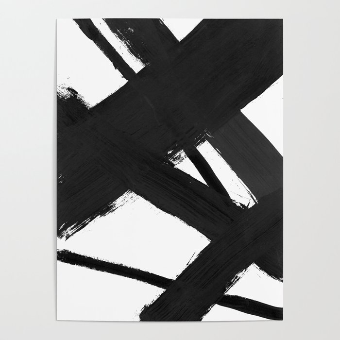 Black Brushstrokes Poster by Pulse of Art | Society6