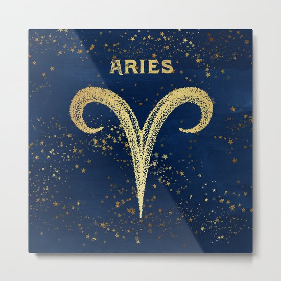 Aries Zodiac Sign Metal Print