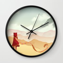 Start of a Journey Wall Clock | Journeygame, Illustration, Game, Drawing, Desert, Digital, Mountain, Pastel, Journey, Traveller 