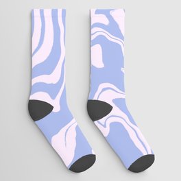 Pastel Purple Abstract Swirl Pattern Socks