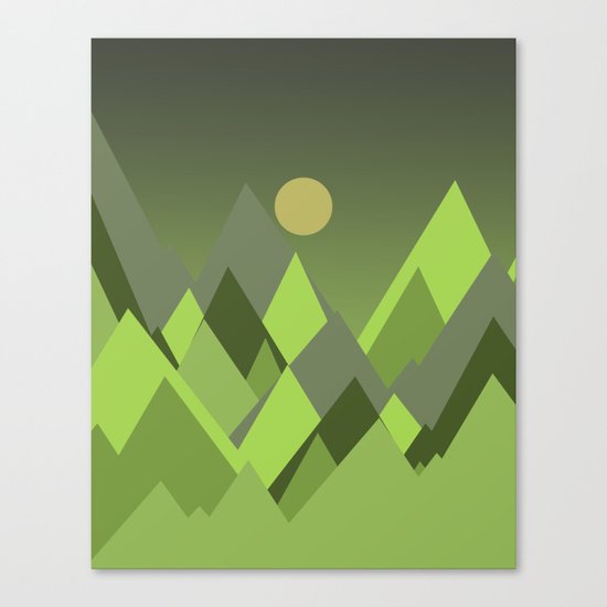 Landscape NC 07 Greenery Canvas Print