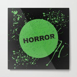 Horror Rewind Metal Print | Retro, Stencil, Typography, Illustration, Pattern, Graphicdesign, Scary, Sticker, Horrorretro, Video 