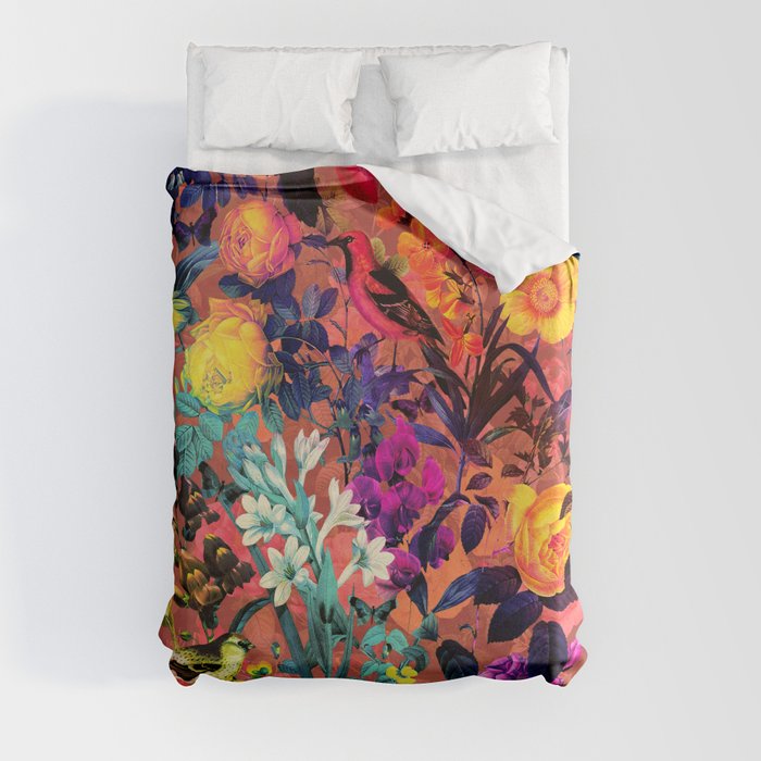 Floral and Birds II Duvet Cover