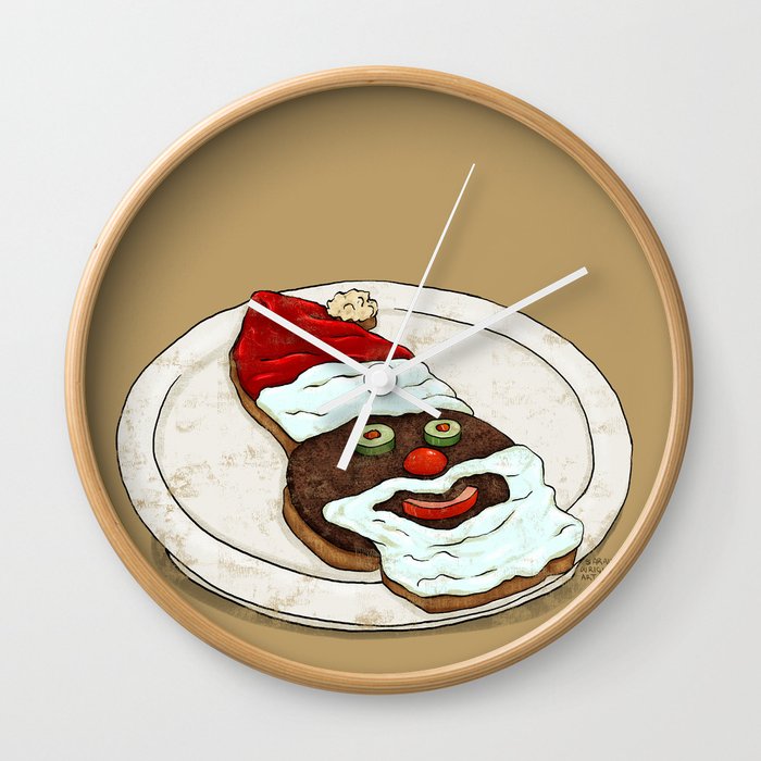 Santa Burger Wall Clock