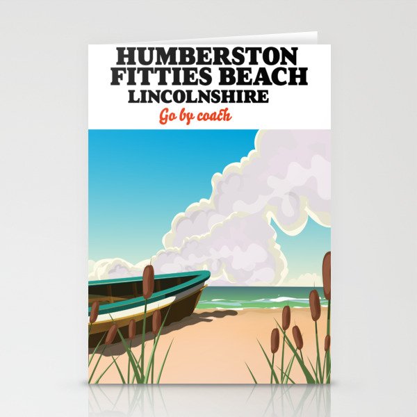Humberston Fitties Beach travel poster. Stationery Cards