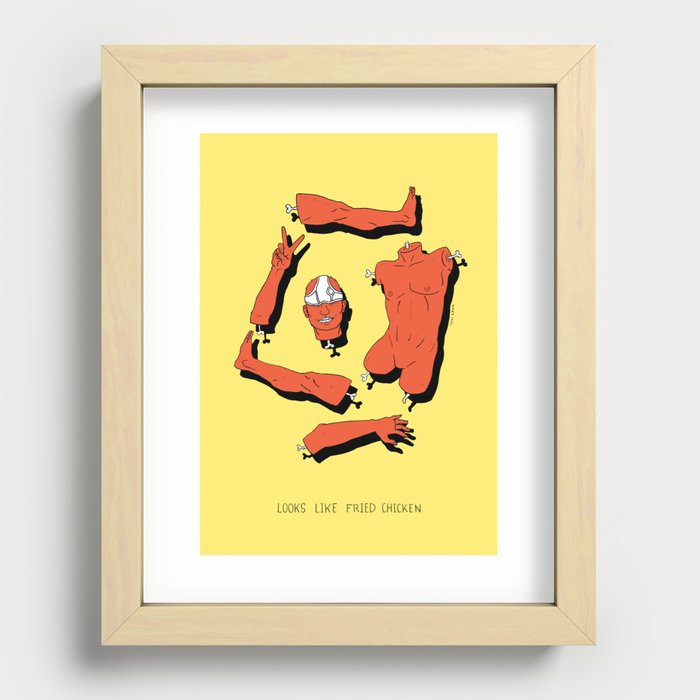 LOOKS LIKE FRIED CHICKEN Recessed Framed Print