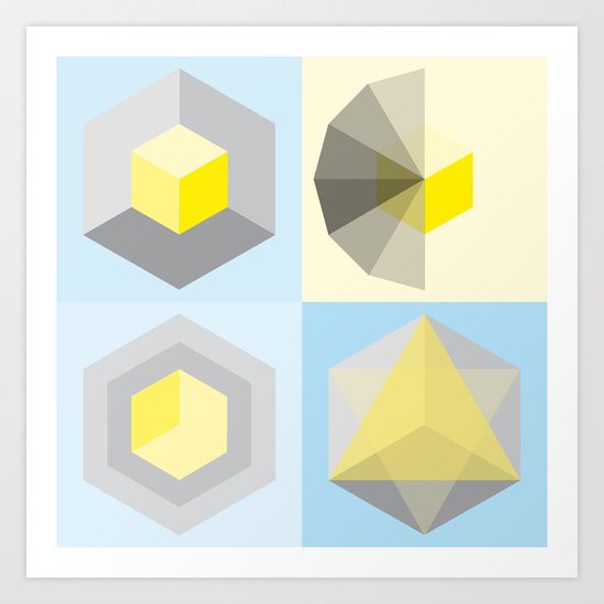 metatron's shape variation Art Print