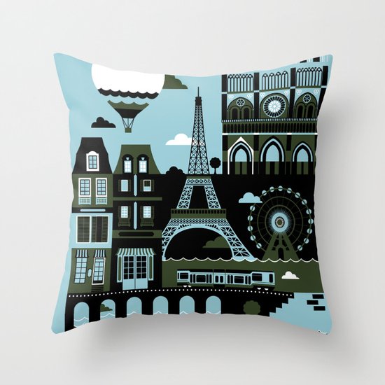 Paris Throw Pillow