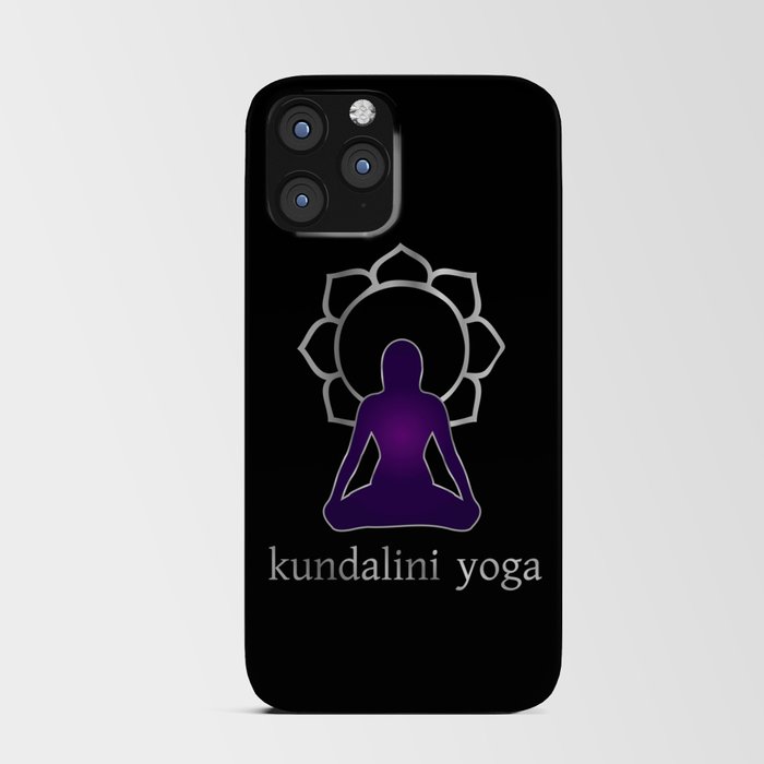 Kundalini Yoga and meditation watercolor quotes in dark iPhone Card Case