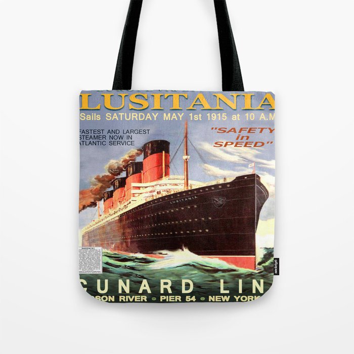 Vintage poster - Lusitania Tote Bag