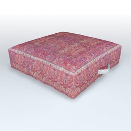 Pink Vintage Antique Oriental Traditional Moroccan Original Artwork Outdoor Floor Cushion