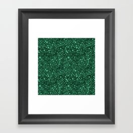 Green Mossy Bubbles Framed Art Print