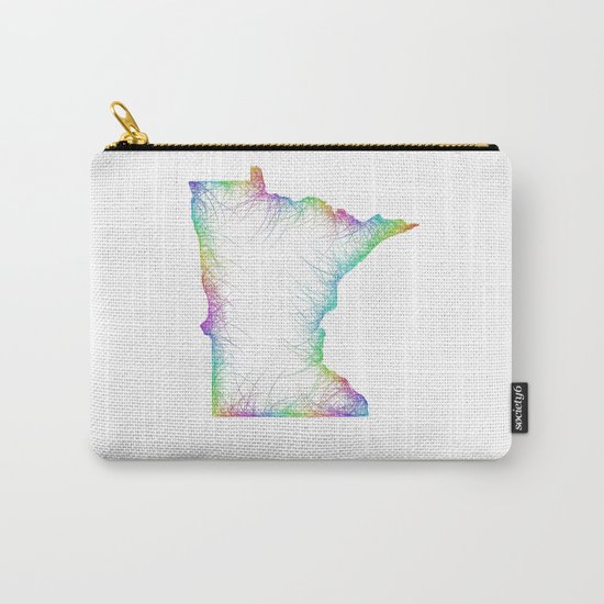 Rainbow Minnesota map Carry-All Pouch