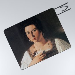 Michelangelo Merisi da Caravaggio - Portrait of a Courtesan Picnic Blanket