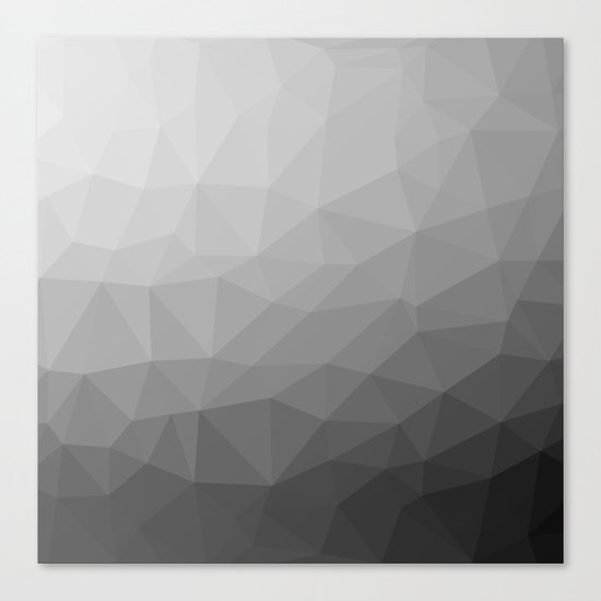 Grey Gradient Geometric Mesh Canvas Print