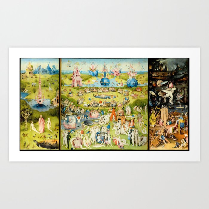 the Garden of Earthly Delights by Bosch Art Print
