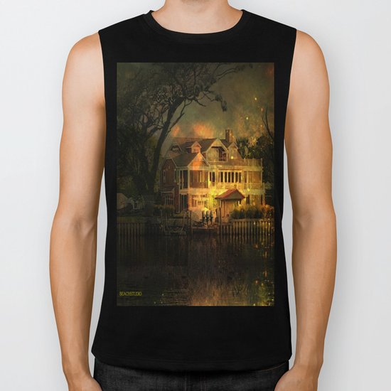 Spooky Boathouse Biker Tank
