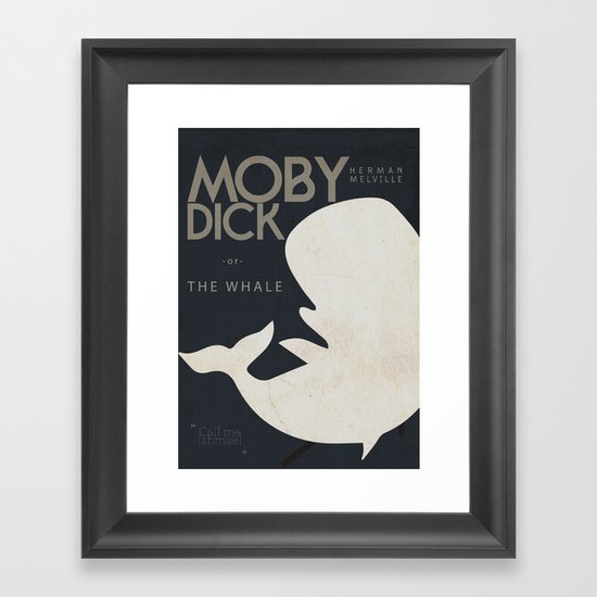 Moby Dick - Book Cover Alternative Framed Art Print
