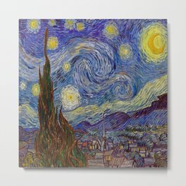 Starry Night van Gogh Metal Print | Famouspaintings, Vangogh, Orejadevangogh, Goghstarrynight, Vangoghpaintings, Vincentvangogh, Vangoghart, Famousart, Thestarrynight, Vangoghstarry 