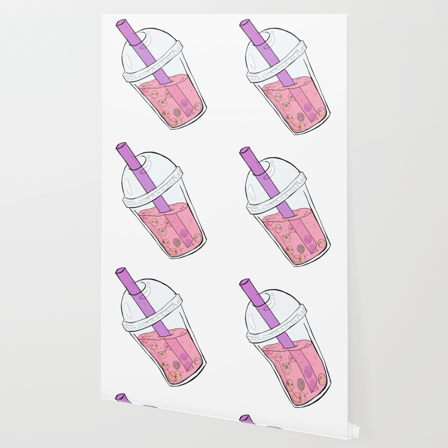 Boba Tea Pugs Wallpaper By Katekunst Society6