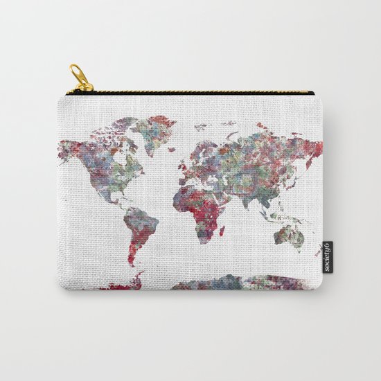 World Map Carry-All Pouch
