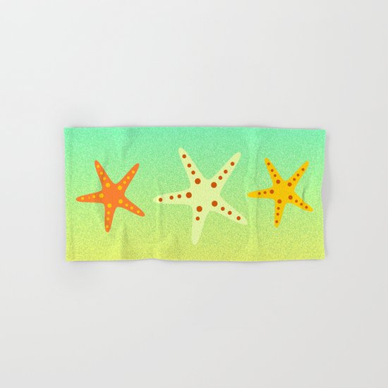 Sand, ocean and sea stars Hand & Bath Towel