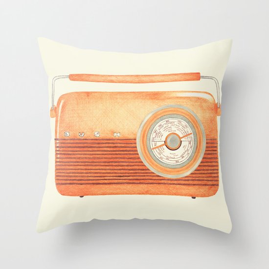 Radio Silence Throw Pillow