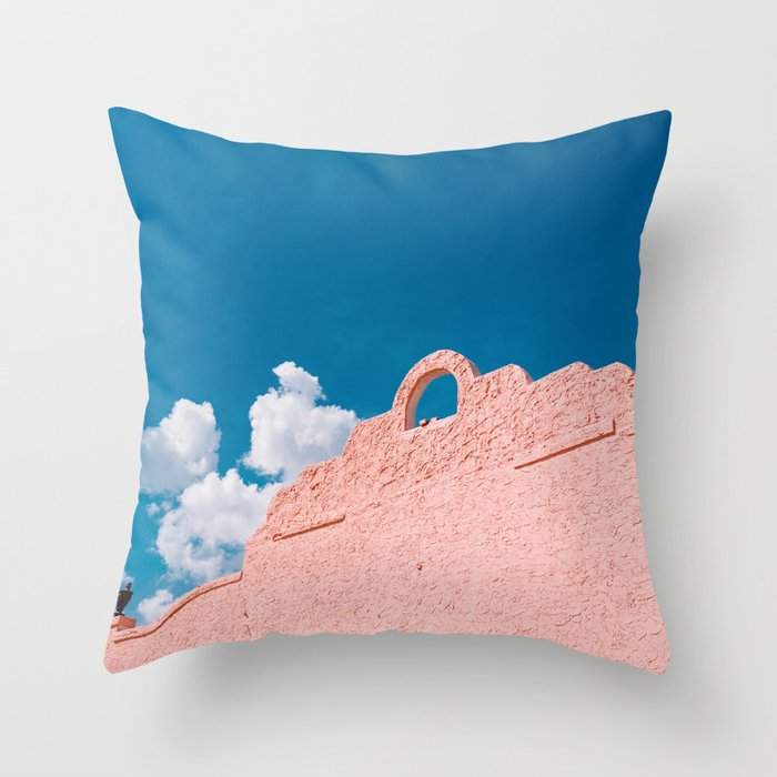 Pink + Blue Throw Pillow