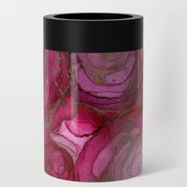 Ravishing Roses Abstract Alcohol Ink Painting Can Cooler
