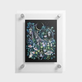 Black Goat Moon Garden Floating Acrylic Print