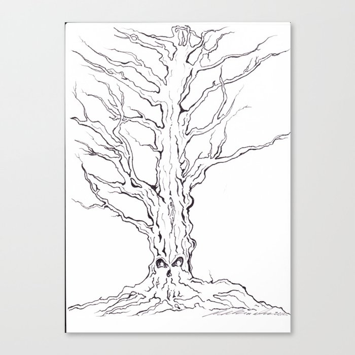 Skull Tree Canvas Print