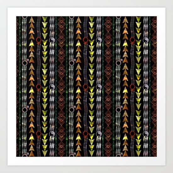 Abstract ethnic pattern. Art Print