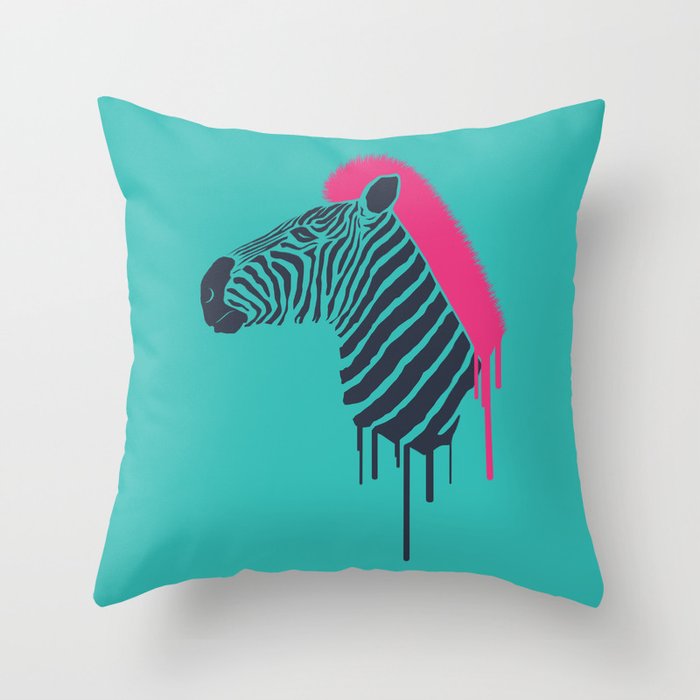 Zebra's Not Dead II Throw Pillow