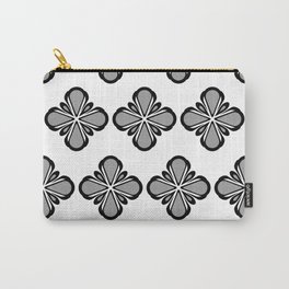Regal Blossoms - Grey Carry-All Pouch