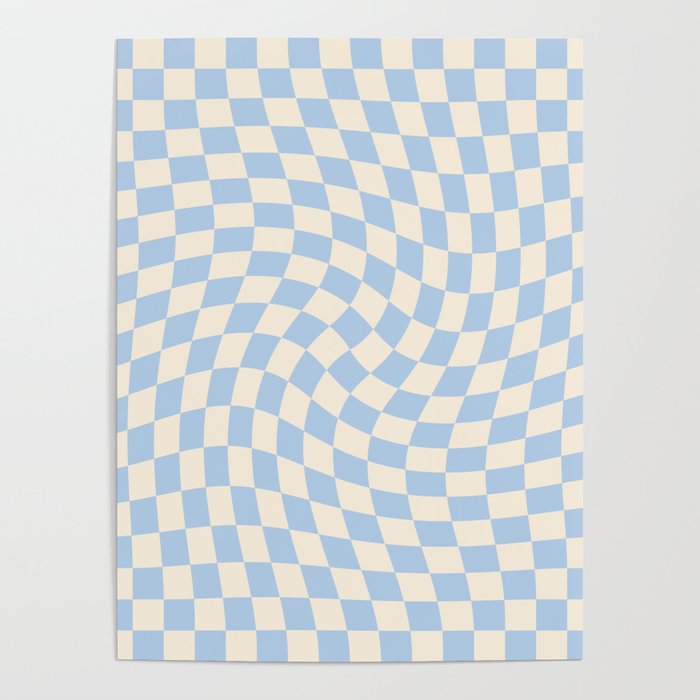 Light hot sale blue checkerboard