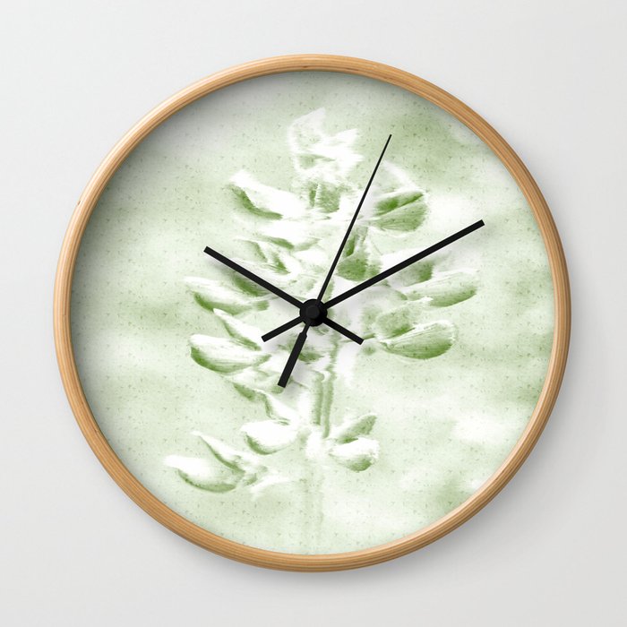 Lupine in Vintage color #decor #society6 #buyart Wall Clock
