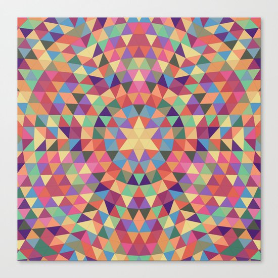 Happy triangle mandala Canvas Print