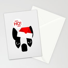 Santa Boston Terrier Stationery Cards