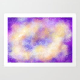 Purple & Orange Twister Galaxy Art Print