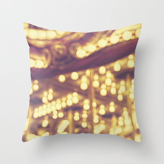 Fuzzy Carousel Throw Pillow