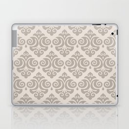 Victorian Gothic Pattern 523 Beige and Linen White Laptop Skin