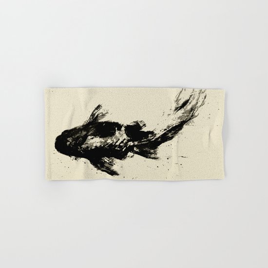 Black Koi Hand & Bath Towel